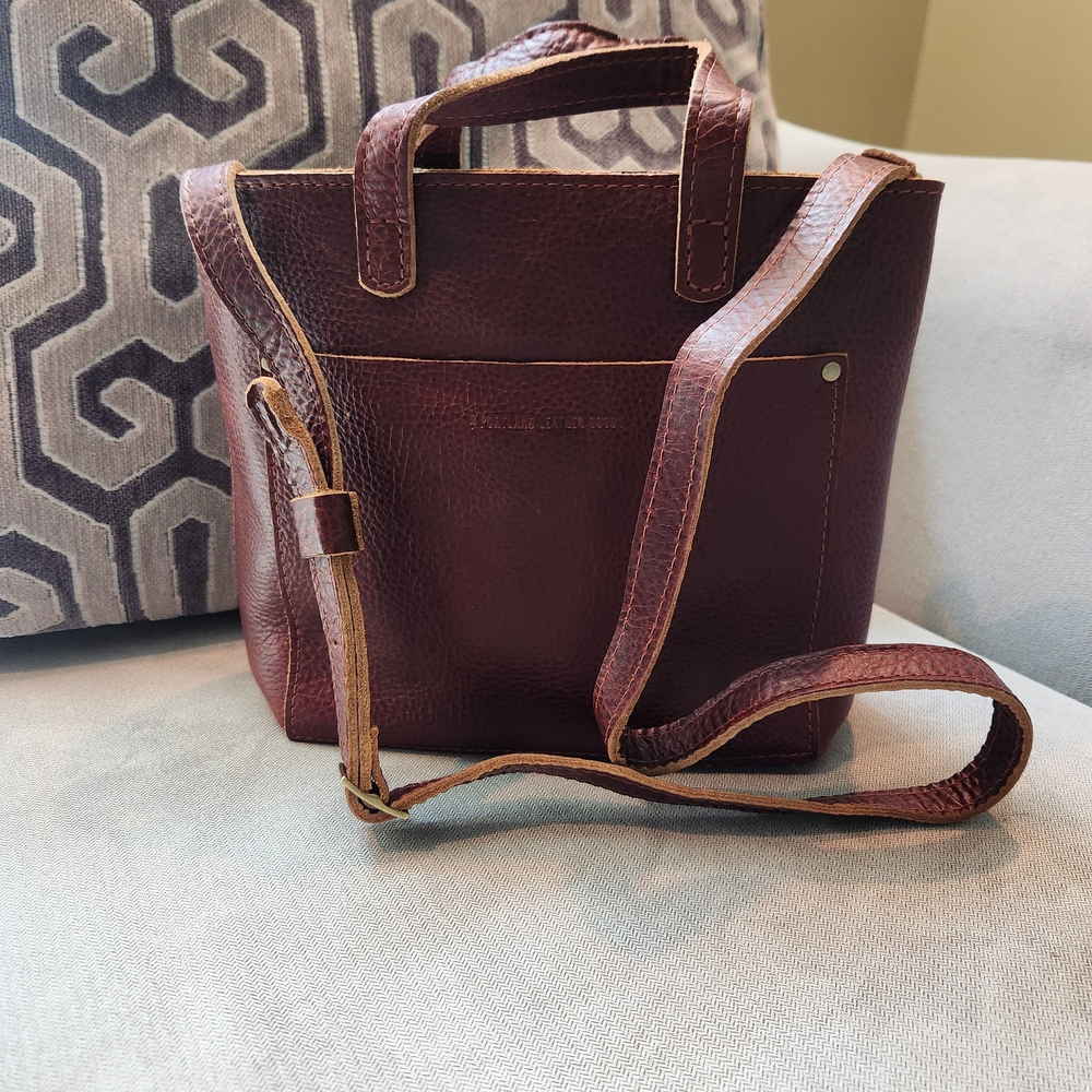 Portland Leather Goods Mini Crossbody Zippered Tote